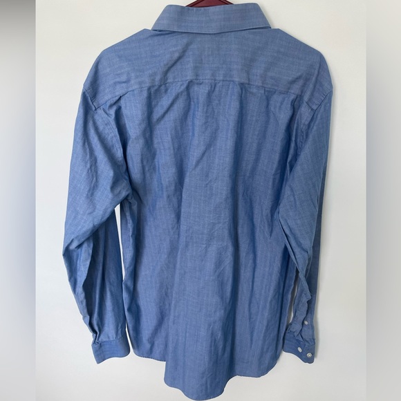 Collection by Michael Strahan 17 36/37 Long Sleeve Button Up Reg Fit Blue - Picture 2 of 3